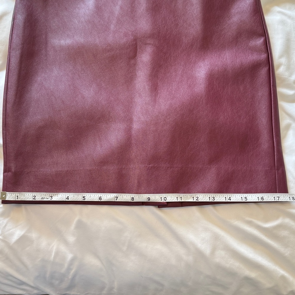 J. Crew Rich Purple Leather Pencil Skirt - Picture 6 of 7